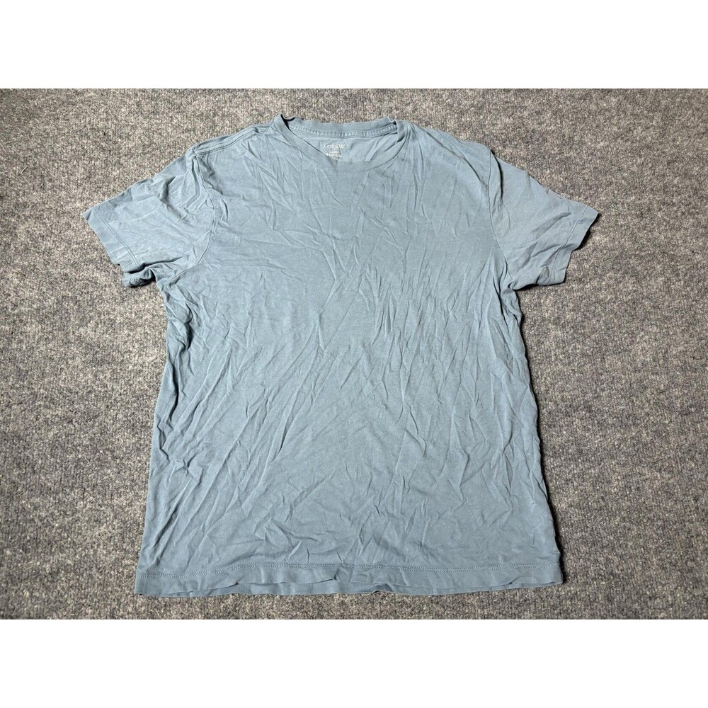 J.CREW Shirt Mens M Blue Short Sleeve Crew Neck Washed Tagless Cotton Tee